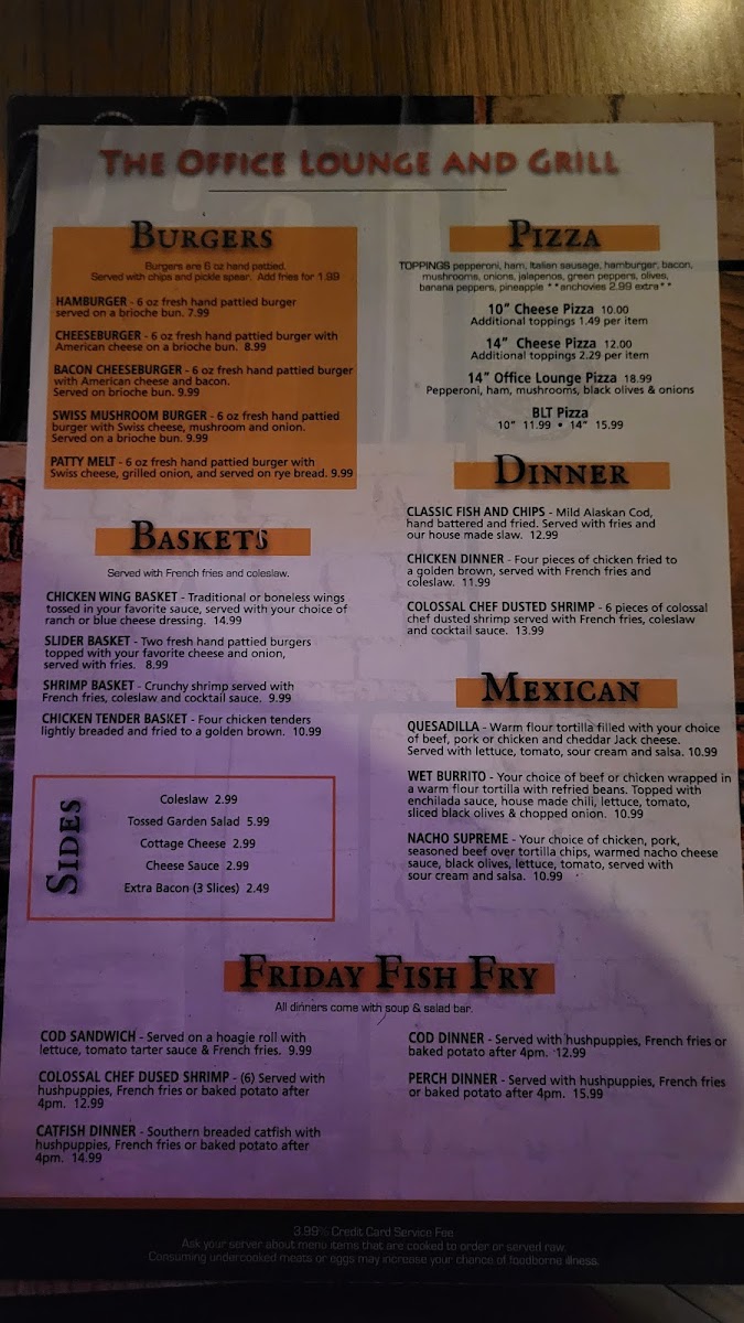 Office Lounge & Grill Menu - Image 5